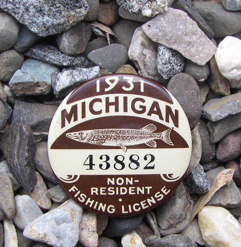 1929 Michigan Fishing License Pin, Michigan Fishing License Online