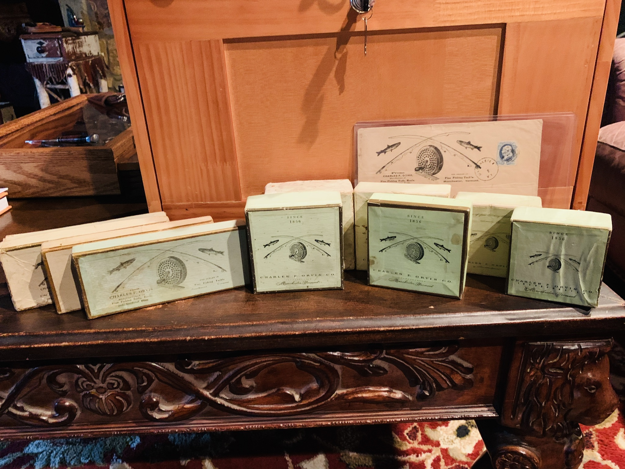 A collection of vintage Orvis cardboard boxes - Reel Talk - ORCA