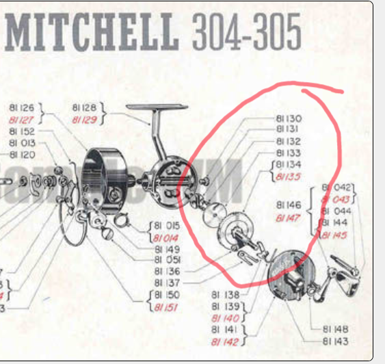 WTB gear transfer plates for Mitchell Cap 303 and Mitchell 304 - Reel ...