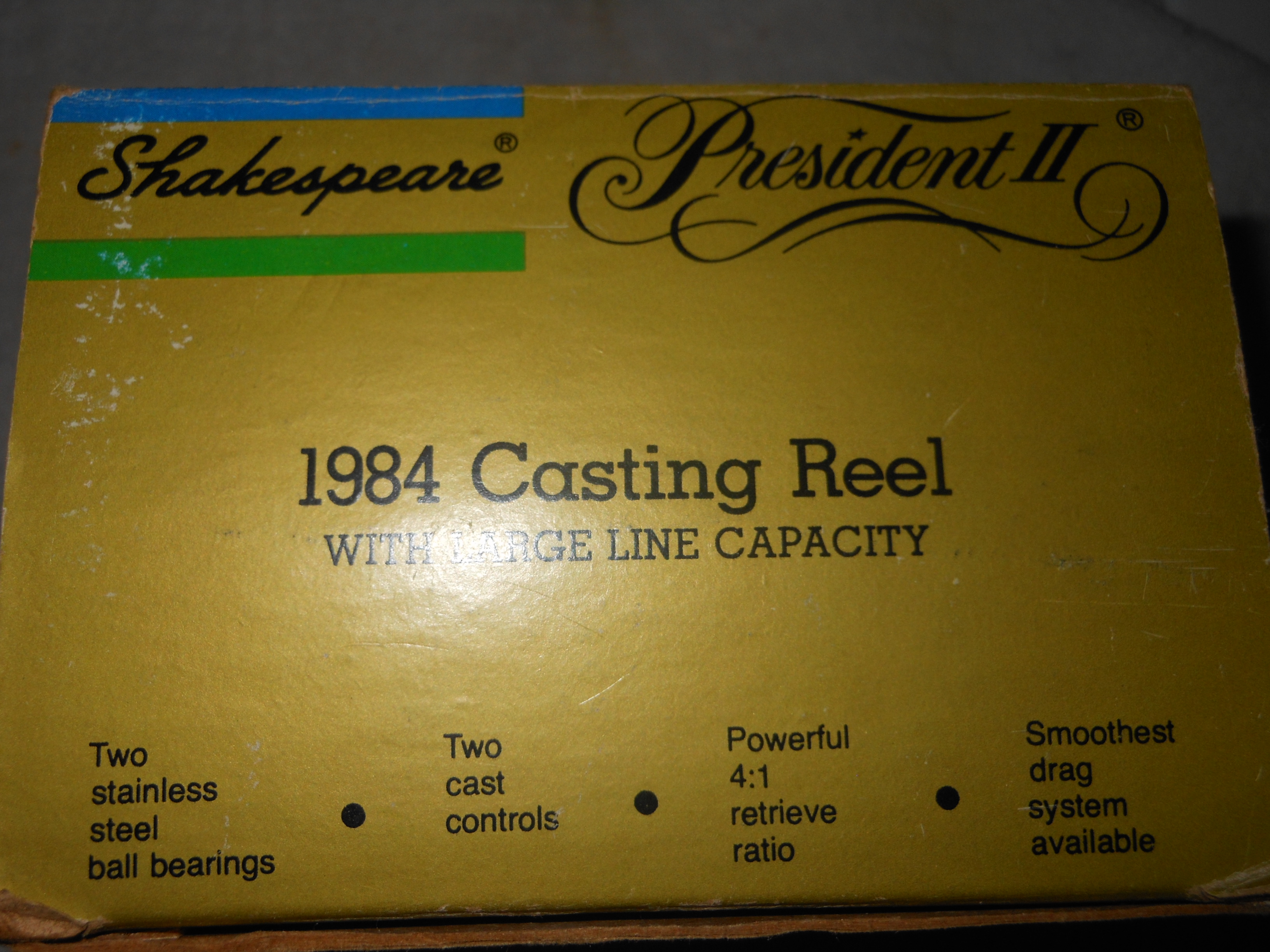 SHAKESPEARE PRESIDENT II 1984-B Fishing Reel. Made in USA. See